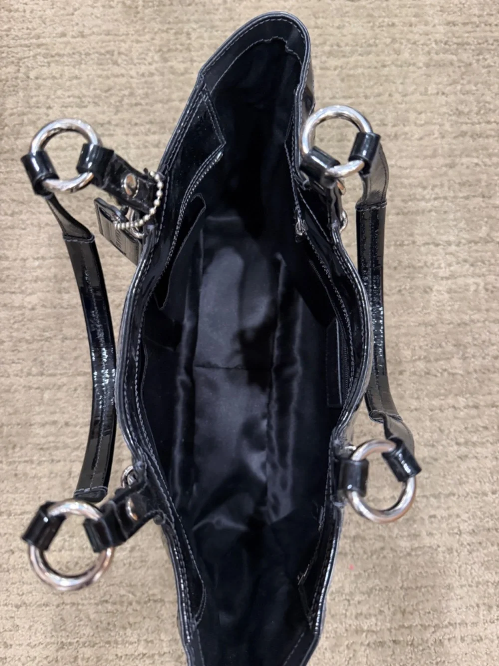 Coach Black patent leather satchel